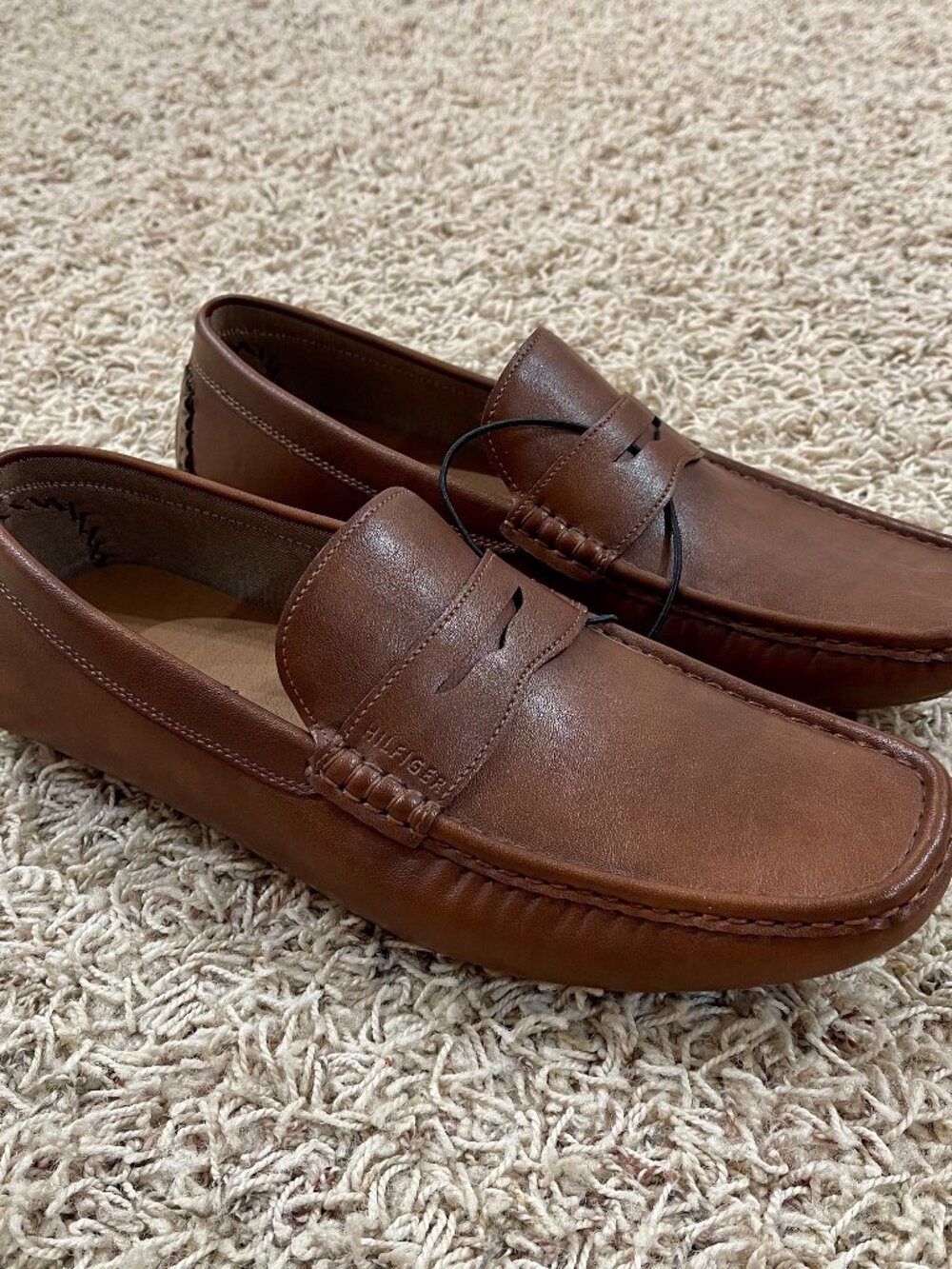 Tommy Hilfiger Men's Amile Driving Loafer Slip-On Shoes Brown, Size 10.5 (New)